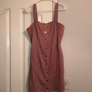 Corduroy Overall Dress Dust Pink